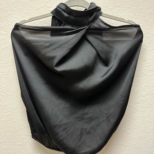 Zara: limited edition halter neck silky black top